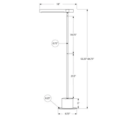 Monarch 65" Metal Floor Lamp