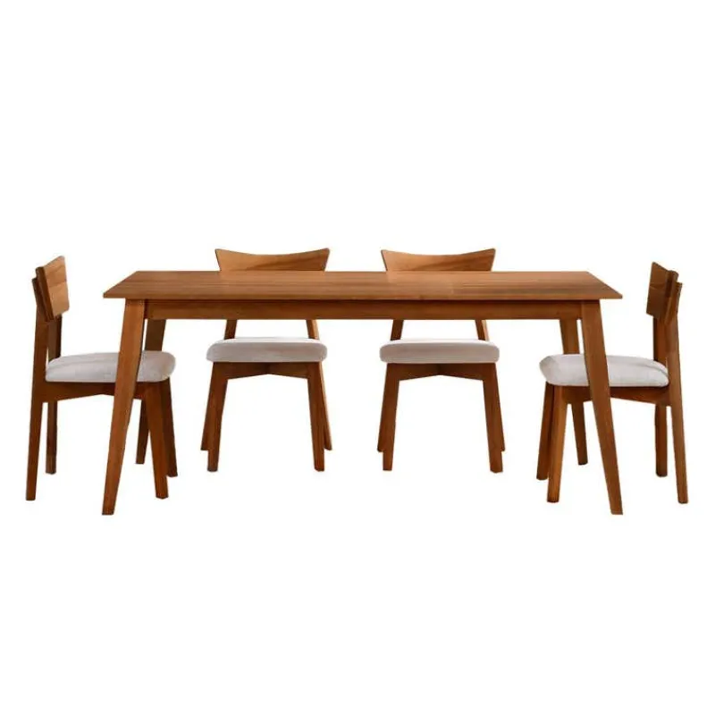 Arboit Poitras 70" Rectangular Dining Table with 4 Chairs -