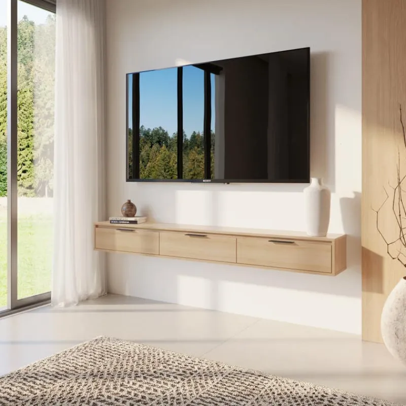 Nexera 72" Wall-Mounted TV Stand with Storage -