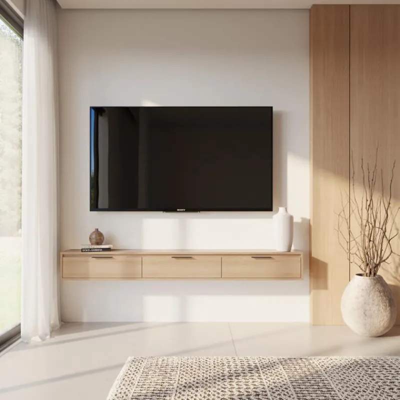Nexera 72" Wall-Mounted TV Stand with Storage -