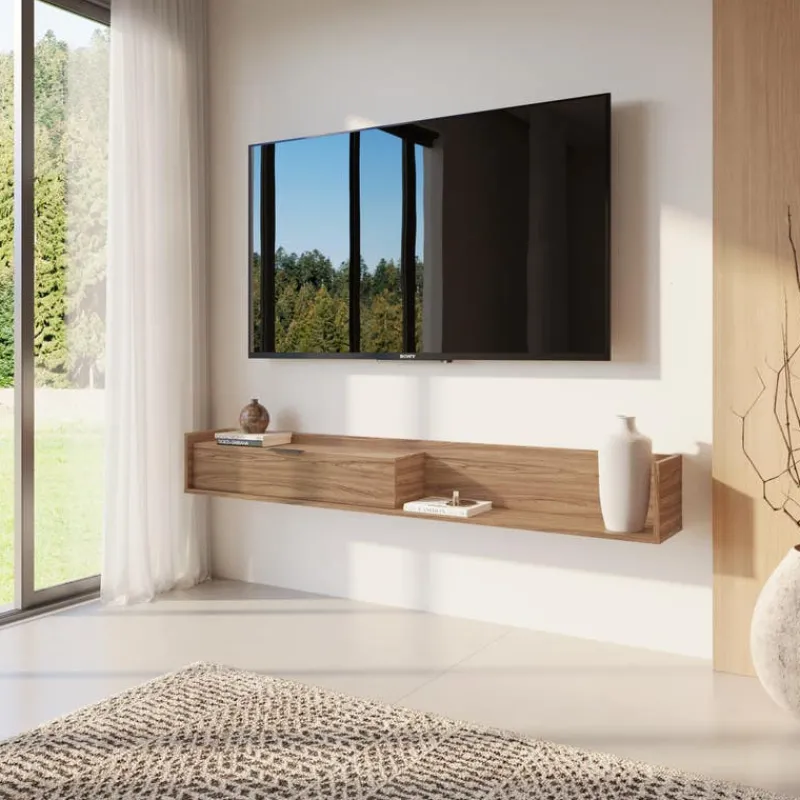 Nexera 72" Wall-Mounted TV Stand with Storage -