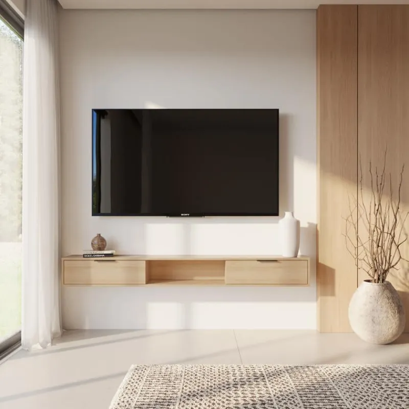 Nexera 72" Wall-Mounted TV Stand with Storage -