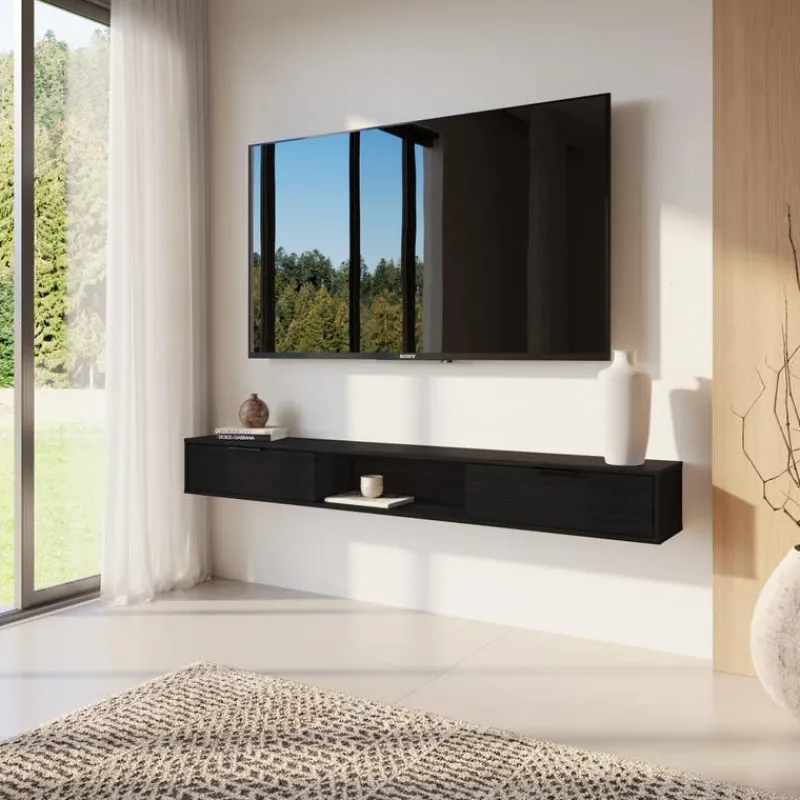 Nexera 72" Wall-Mounted TV Stand with Storage -