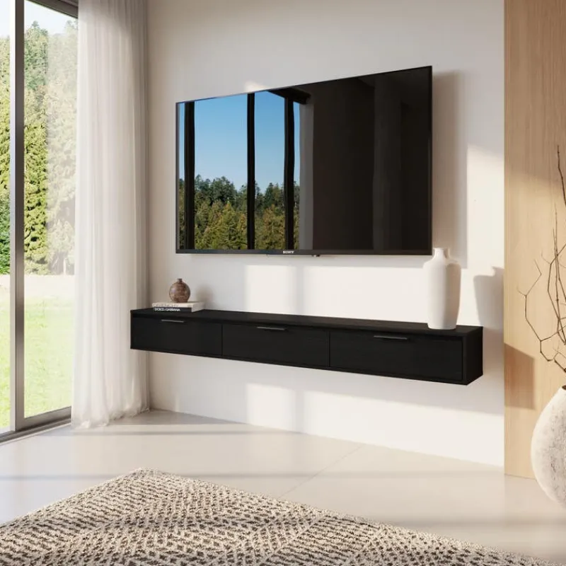 Nexera 72" Wall-Mounted TV Stand with Storage -