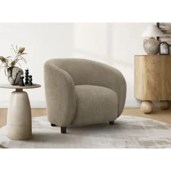 Monarch Accent Chair in Light Fabric