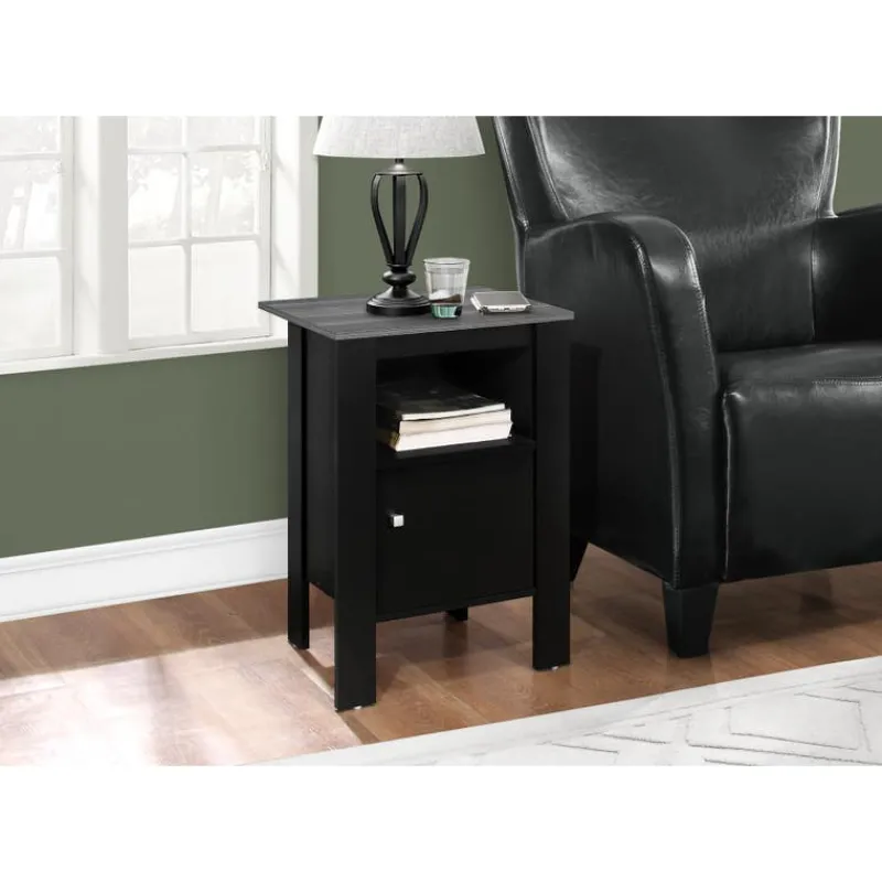 Monarch Accent table - / grey top night stand with storage -
