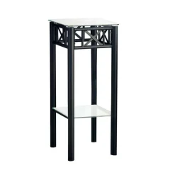 Monarch Accent table - metal with tempered glass -