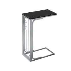 Monarch Accent table - top / silver metal -