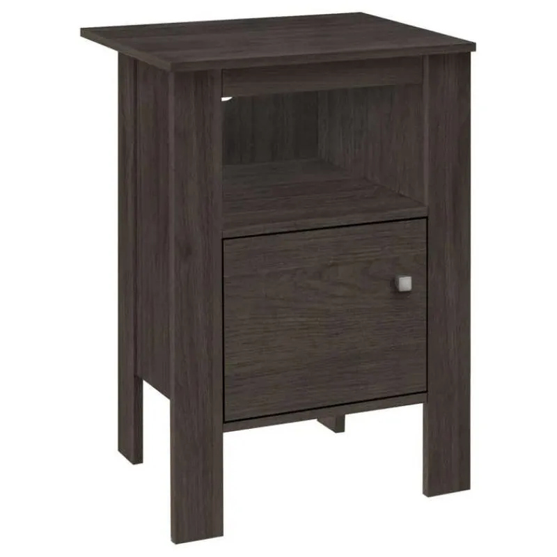 Monarch Accent table - brown night stand with storage -