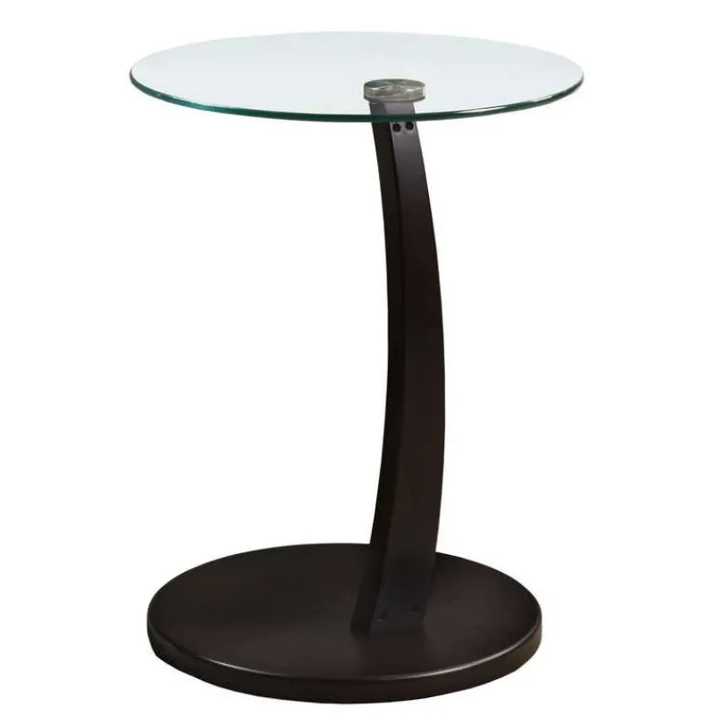 Monarch Accent table - bentwood with tempered glass -