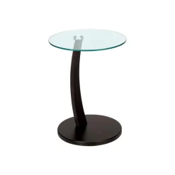 Monarch Accent table - bentwood with tempered glass -