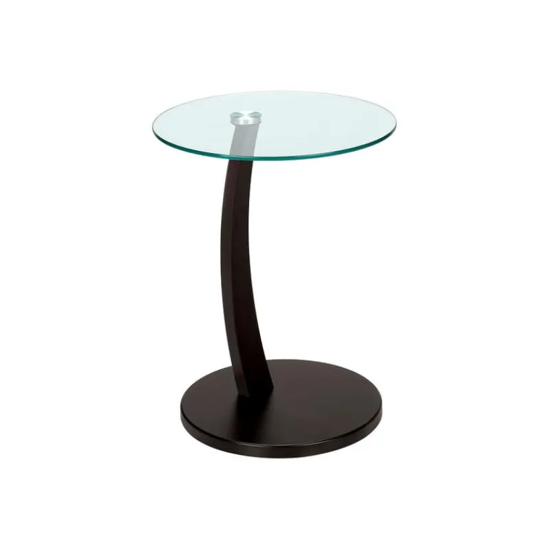 Monarch Accent table - bentwood with tempered glass -
