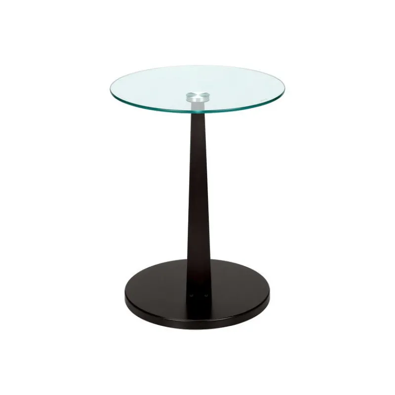 Monarch Accent table - bentwood with tempered glass -
