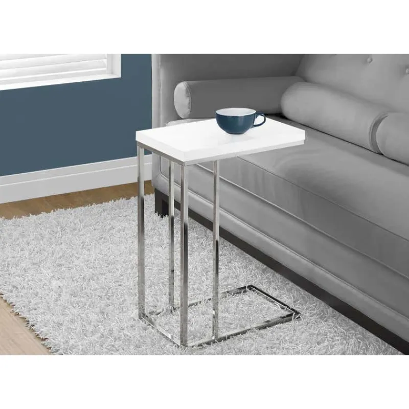 Monarch Accent table - glossy with chrome metal -
