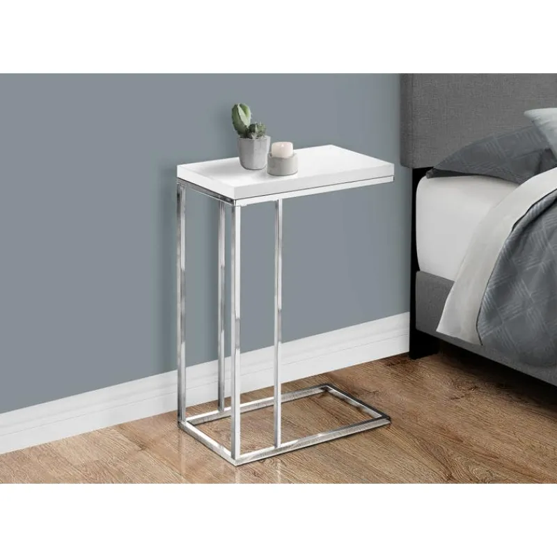 Monarch Accent table - glossy with chrome metal -