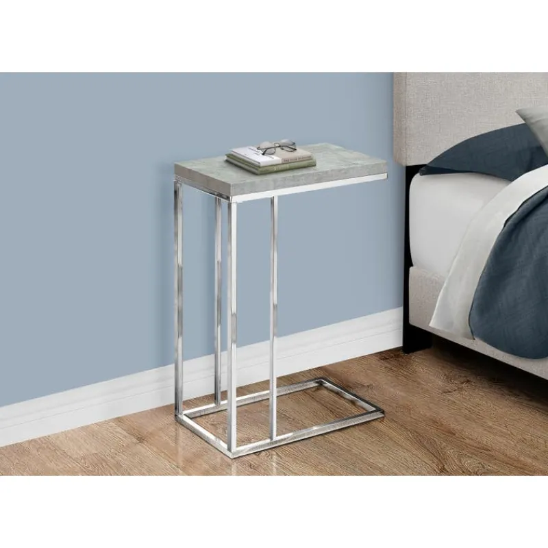 Monarch Accent table - cement with chrome metal -