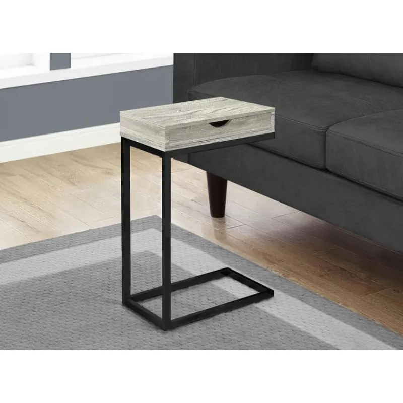 Monarch Accent table - reclaimed wood-look / black / drawer -
