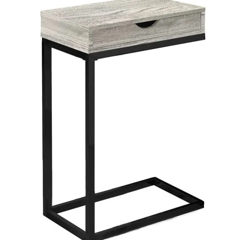 Monarch Accent table - reclaimed wood-look / black / drawer -