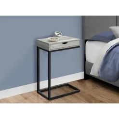 Monarch Accent table - reclaimed wood-look / black / drawer -