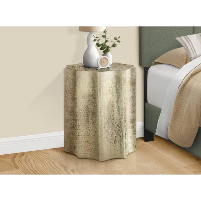 Monarch Accent table - 22"h / antique iron metal end table -