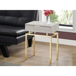 Monarch Accent table - 24"h / marble / gold metal -