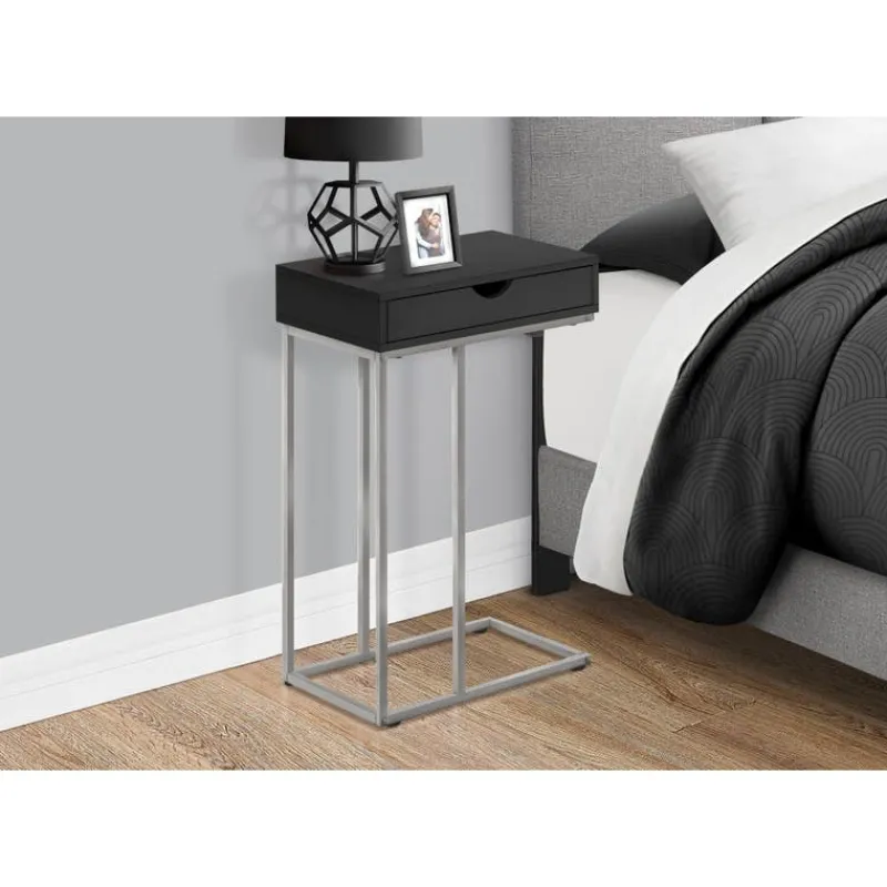Monarch Accent table - 25"h / / silver metal -