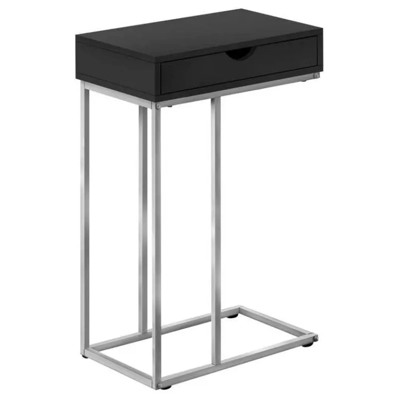 Monarch Accent table - 25"h / / silver metal -
