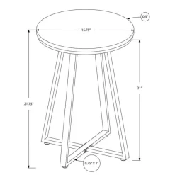 Monarch Accent table - 22"h / marble / metal -