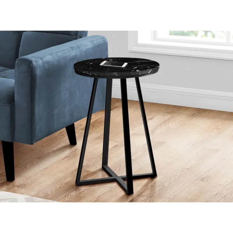Monarch Accent table - 22"h / marble / metal -