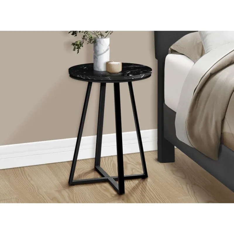 Monarch Accent table - 22"h / marble / metal -