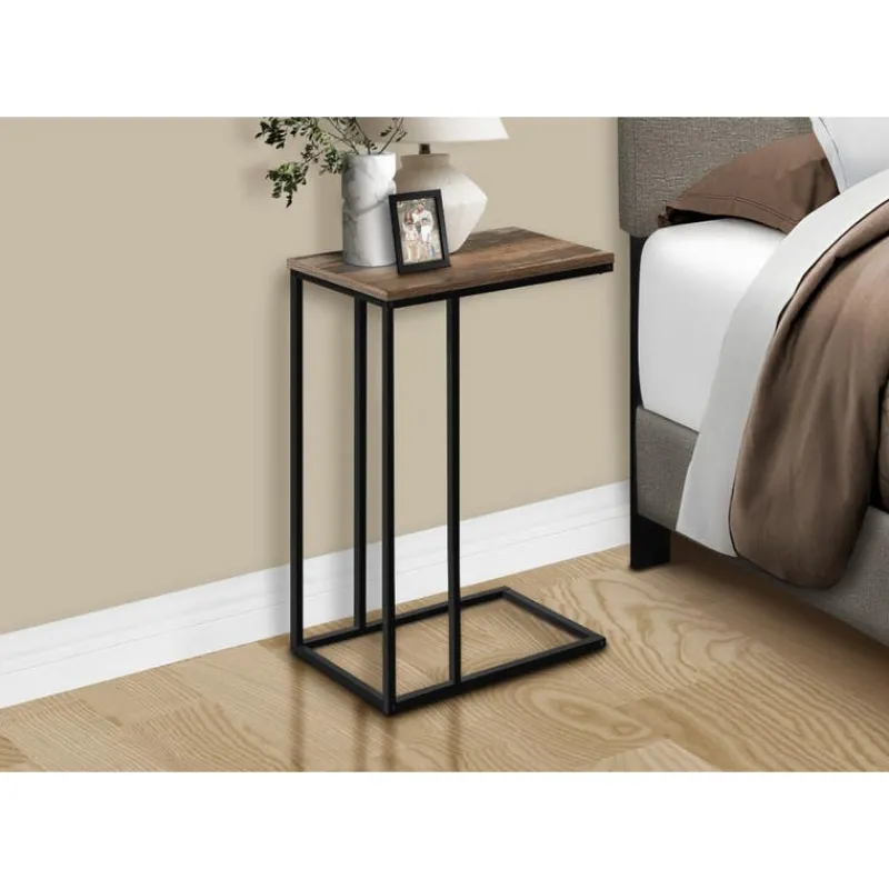 Monarch Accent table - 25"h / reclaimed / black metal -