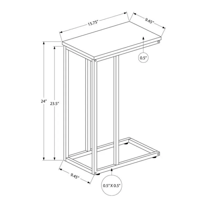Monarch Accent table - 25"h / reclaimed / black metal -