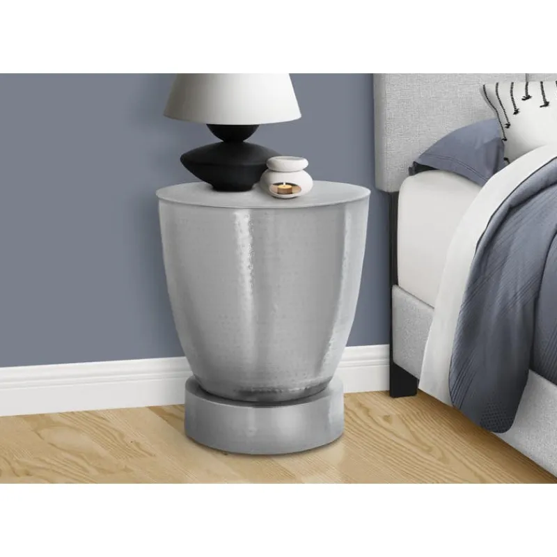 Monarch Accent table - 22"h / iron metal drum end -