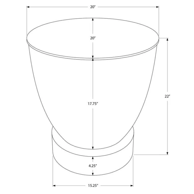 Monarch Accent table - 22"h / iron metal drum end -