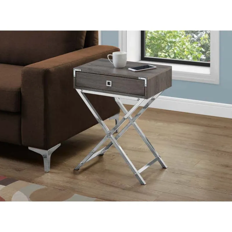 Monarch Accent table - 24"h / / chrome metal -