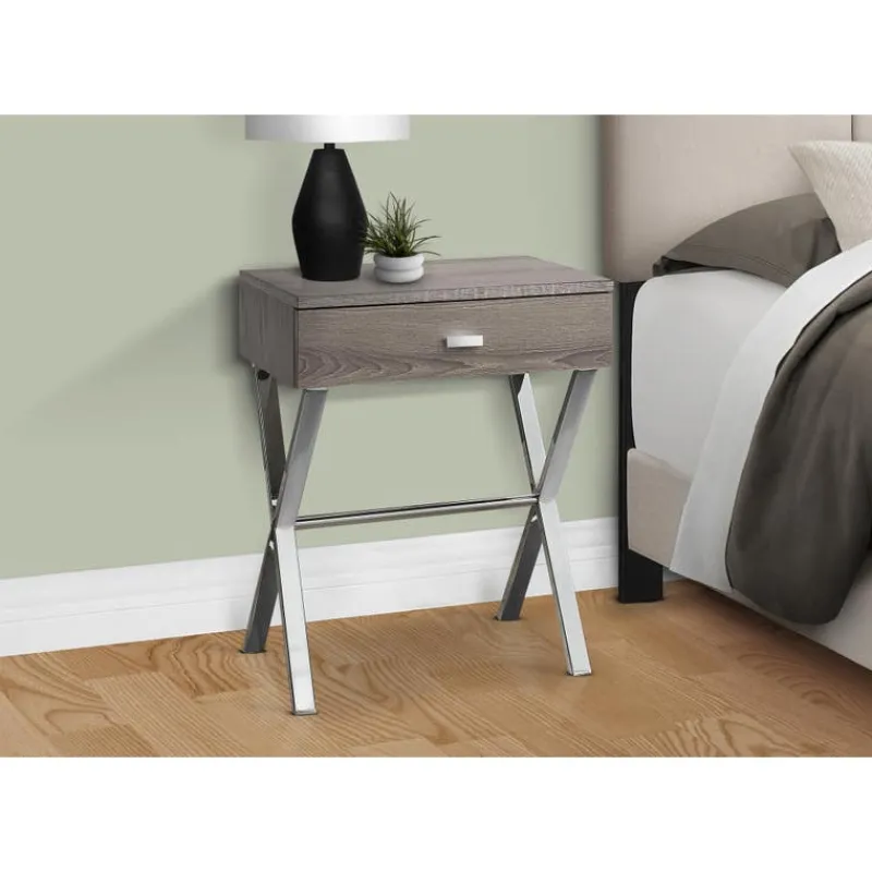 Monarch Accent table - 24"h / / chrome metal -