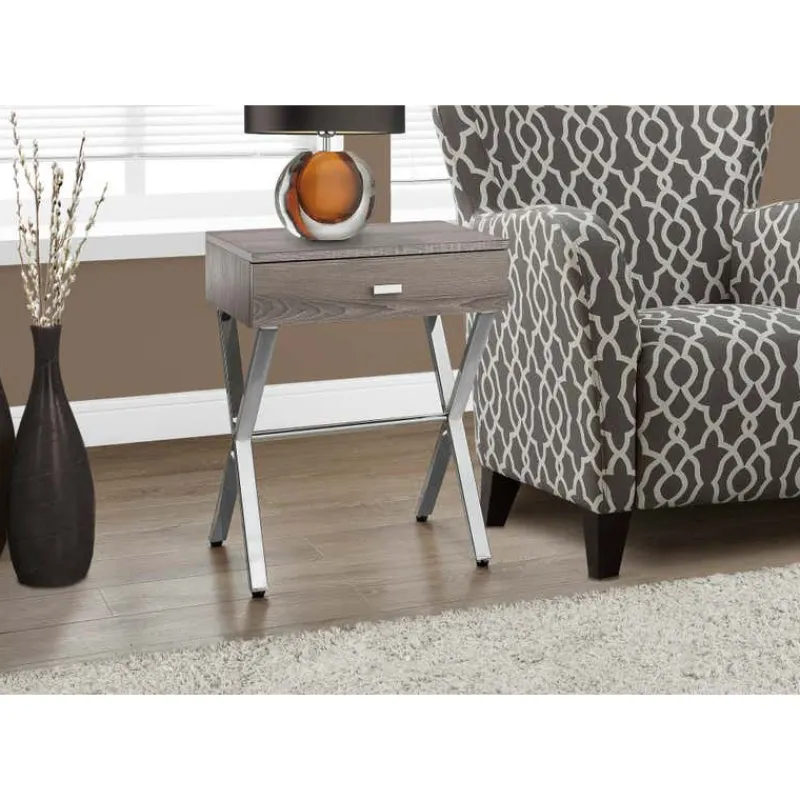 Monarch Accent table - 24"h / / chrome metal -