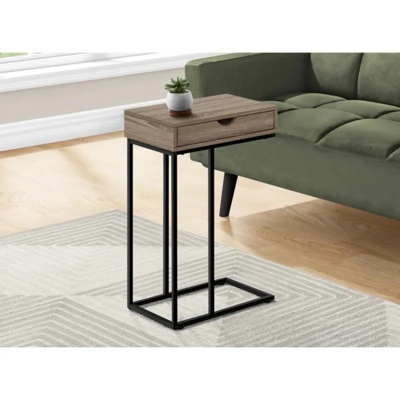 Monarch Accent table - 25"h / / black metal -