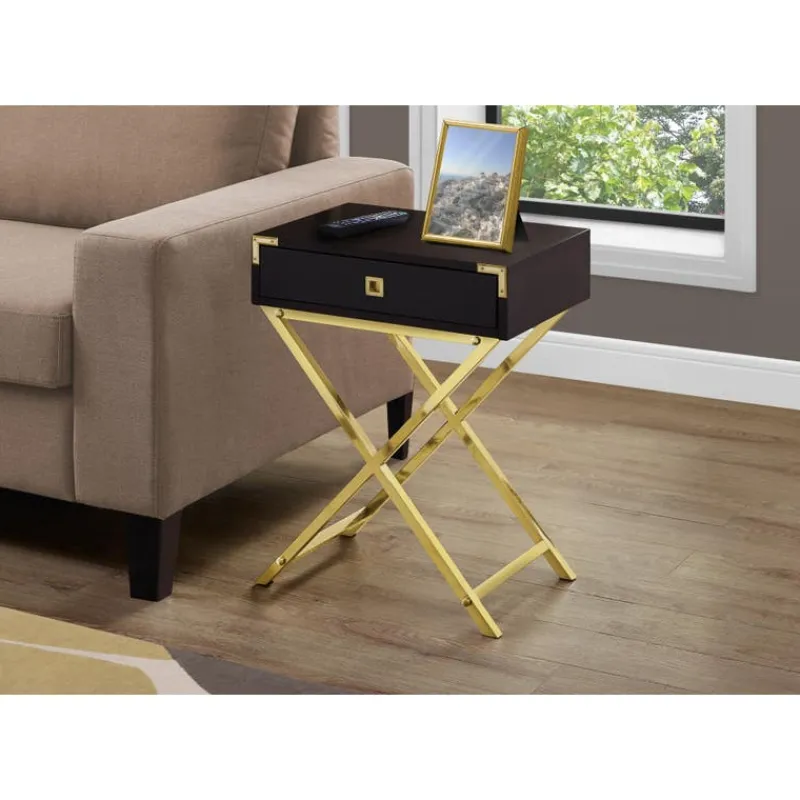 Monarch Accent table - 24"h / / gold metal -