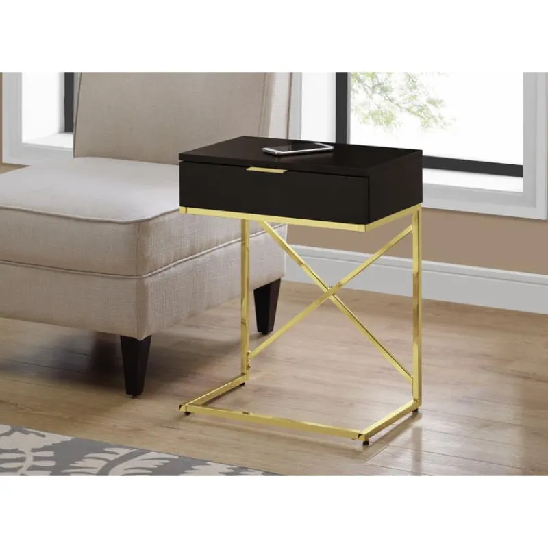 Monarch Accent table - 24"h / / gold metal -