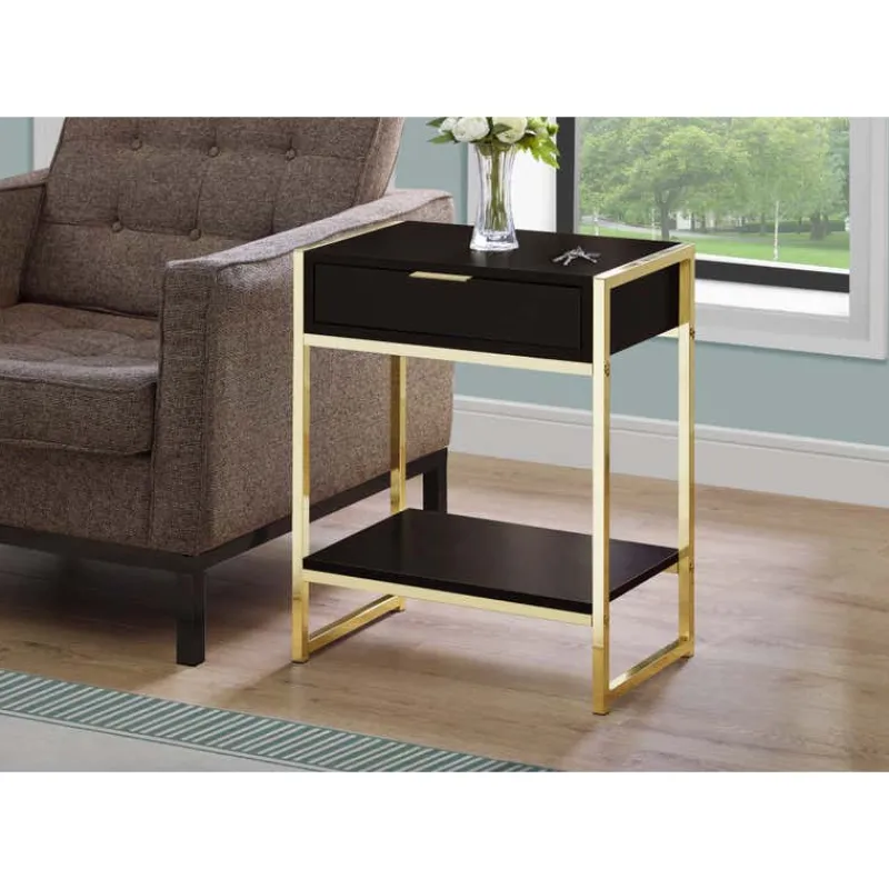 Monarch Accent table - 24"h / / gold metal -