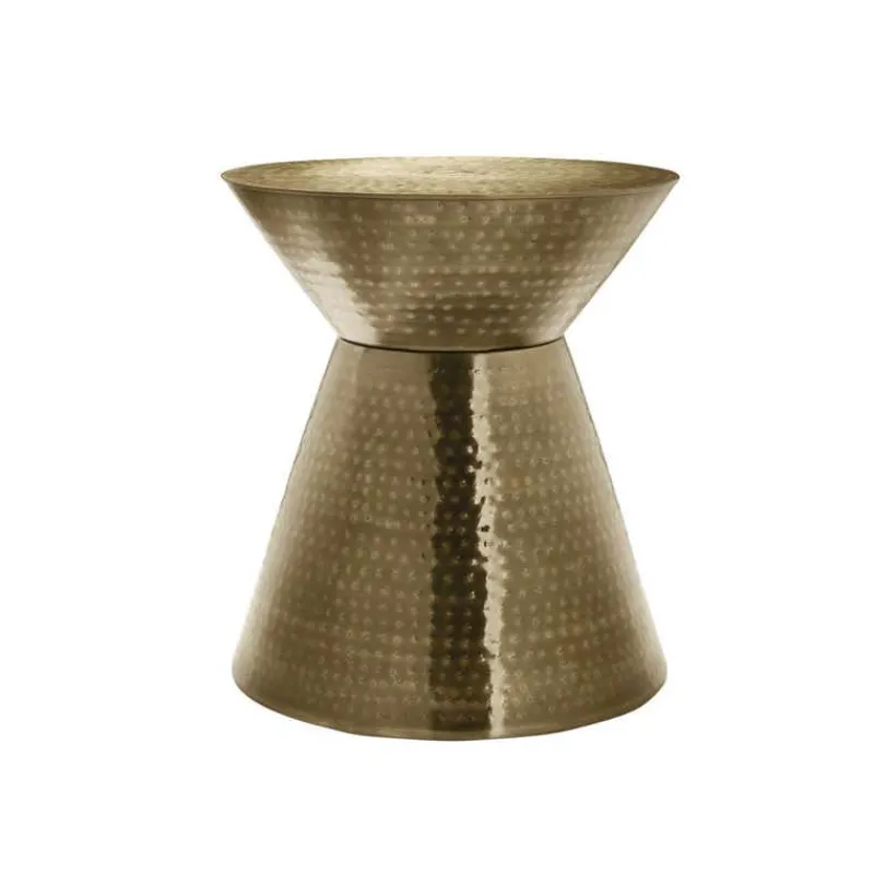 Monarch Accent table - 22"h / iron metal drum end table -