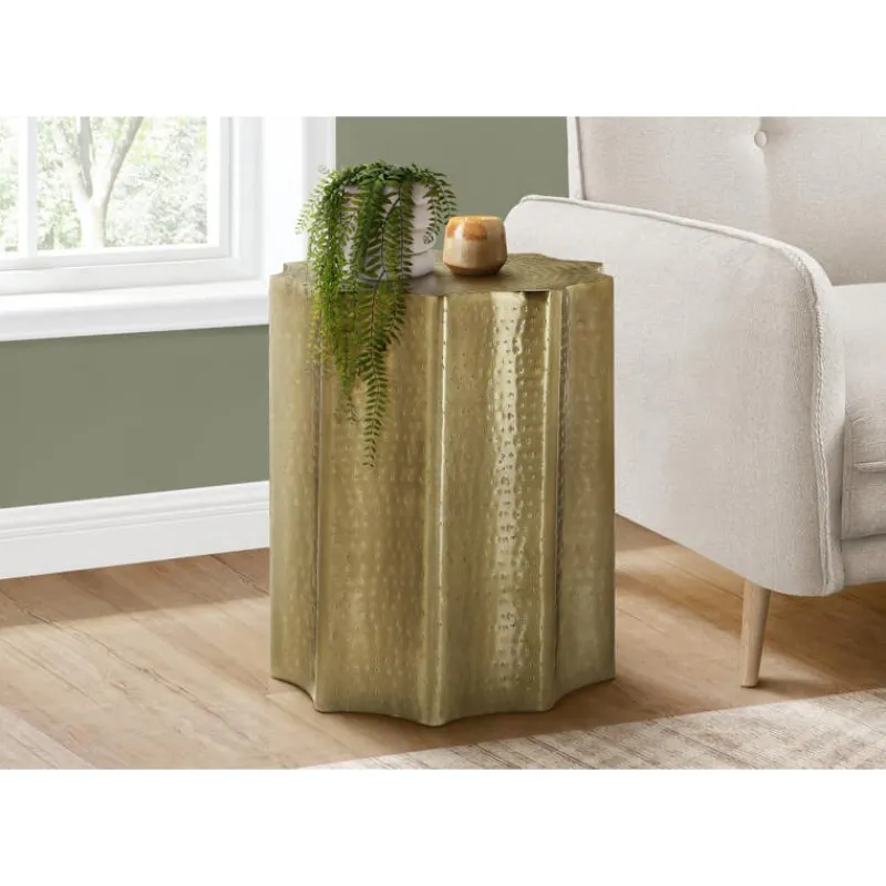 Monarch Accent table - 22"h / iron metal end table -