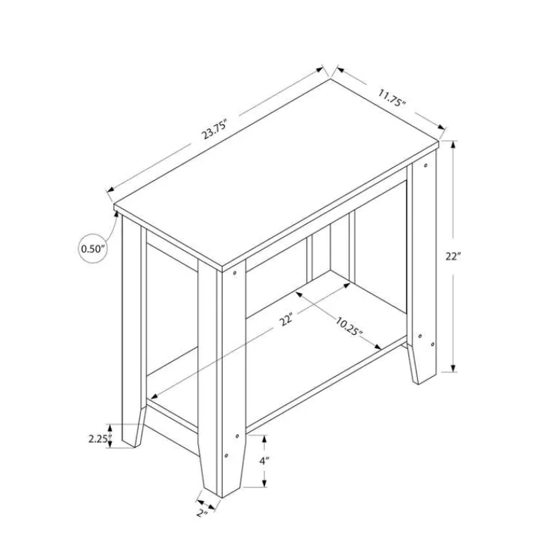Monarch Accent table - 22"h / industrial -