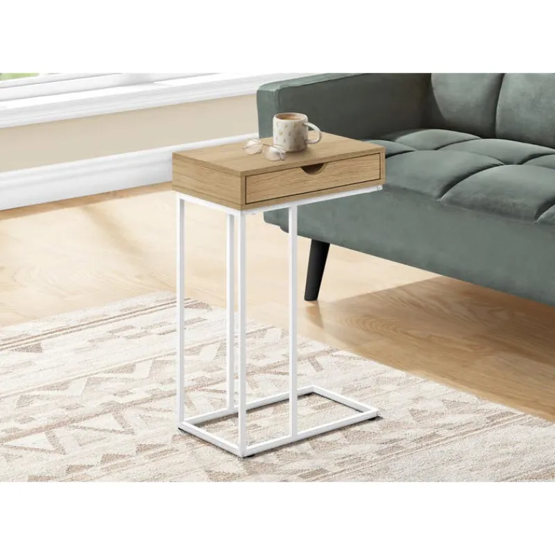 Monarch Accent table - 25"h / / white metal -