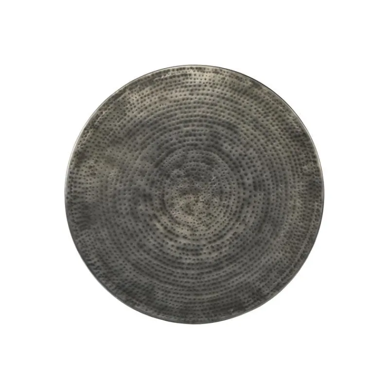 Monarch Accent table - 22"h / grey iron metal drum end -