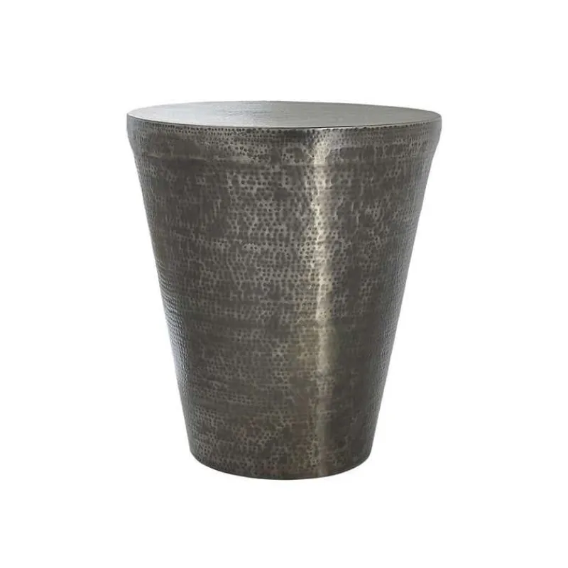 Monarch Accent table - 22"h / grey iron metal drum end -
