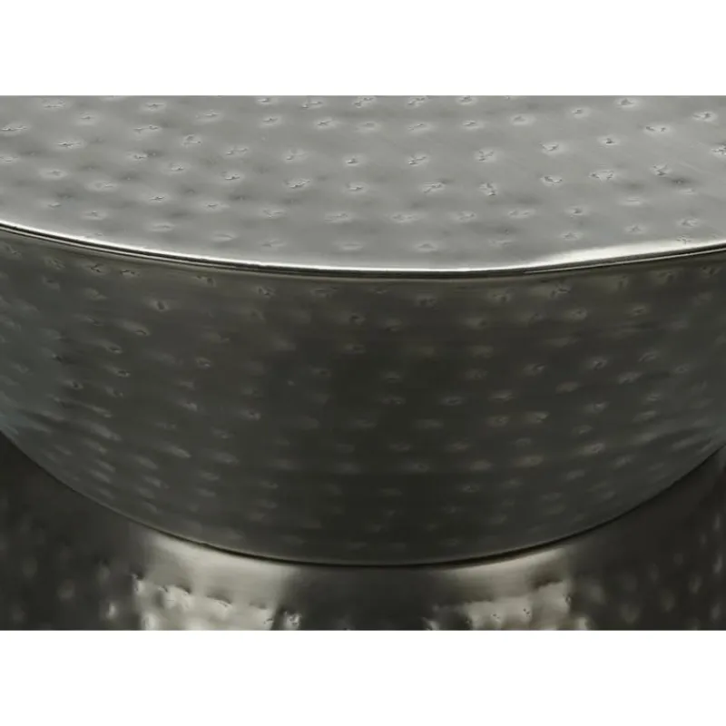 Monarch Accent table - 22"h / grey iron metal drum end -