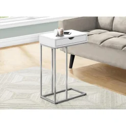 Monarch Accent table - 25"h / / silver metal -