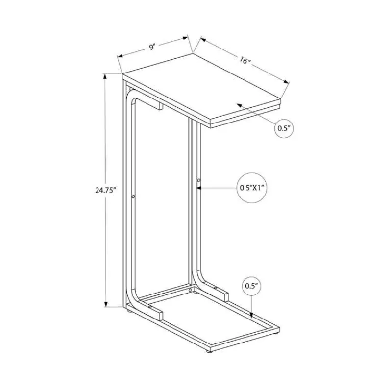 Monarch Accent table - 25"h / / metal -